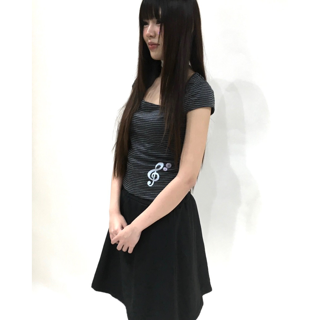 RAINFLORAL | MELODY SQURE NECK TOP