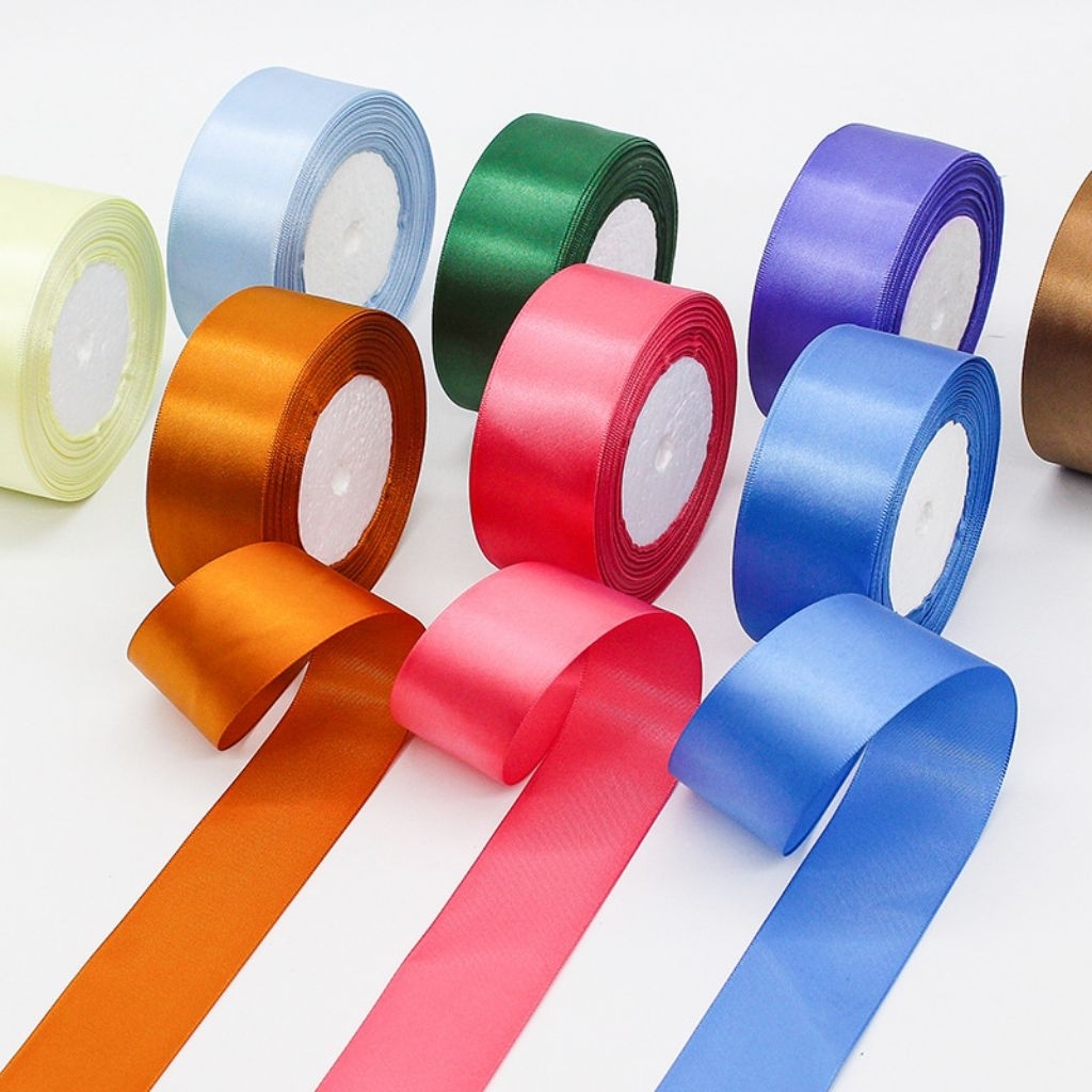 ริบบิ้นผ้าซาติน ริบบิ้นDIY หน้ากว้าง4cm.ยาว22เมตร พร้อมส่งจากไทย - รูปที่ 3