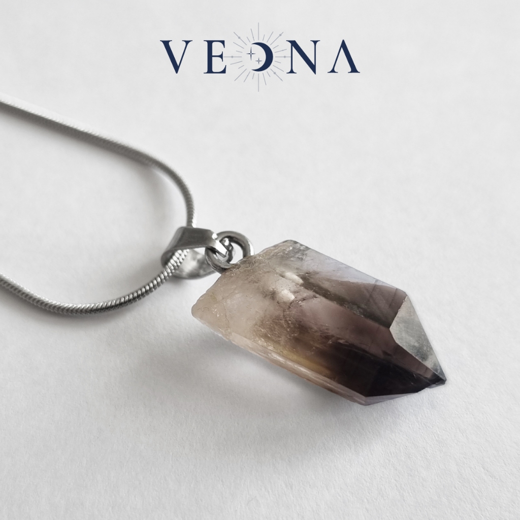 จี้หิน Smoky Quartz หินแท้ | สร้อยคอหินสีน้ำตาลเทาเสริมพลังใจ | เลือกชิ้นได้ (แถมสร้อยฟรี)