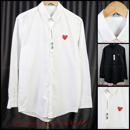 เสื้อเชิ้ต Play-A งานปัก Shirt ผ้า Cotton Oxford ทรงสวย ใส่ได้ทั้งชายหญิง พร้อมส่งจากไทย