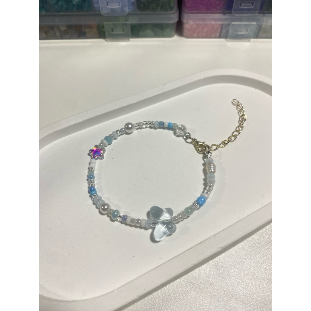 [Aozora_bead] กำไลลูกปัด ผีเสื้อ มีหลายสีให้เลือก