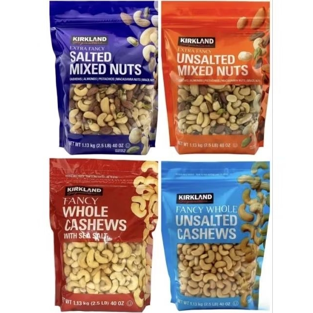 ถั่วอบ ถั่วรวมอบ เม็ดมะม่วงหิมพานต์ ตราเคิร์กแลนด์ Kirkland mixed nuts , cashew น้ำหนัก 1,130 กรัม