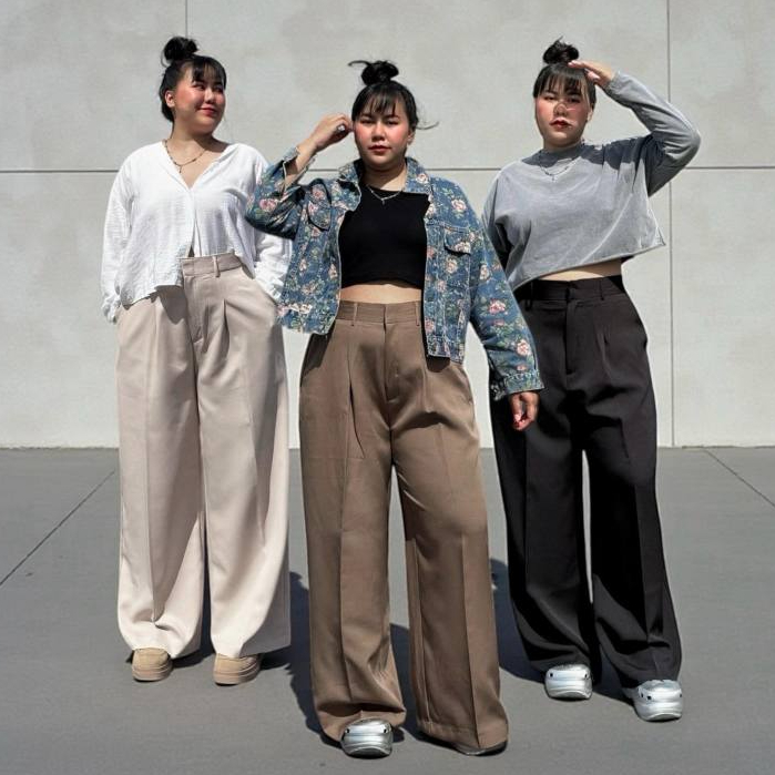 B008 POPY PANTS กางเกงขายาวทรงกระบอกใหญ่ นางเอกของเรา ทรงคลาสสิคใส่ได้ทุกโอกาส