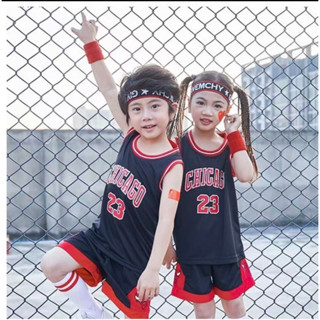 ชุดบาสเกตบอลเด็ก ชุดการแสดง ชุดกีฬา เสื้อยืด