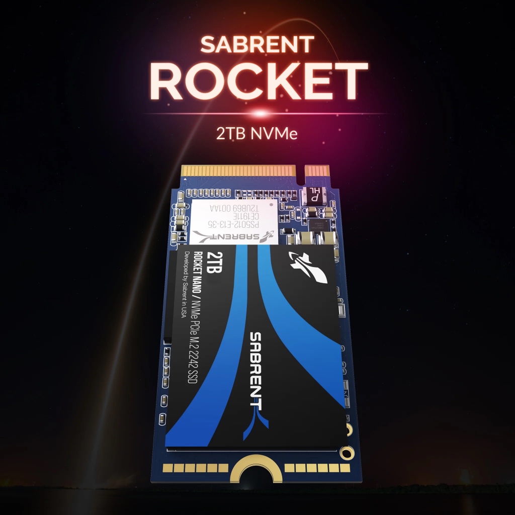 Sabrent SSD NVME PCIe M.2  2242 ขนาด 2TB Rocketsb 1342 2tb สินค้ามือสอง รับประกัน 1 ปี
