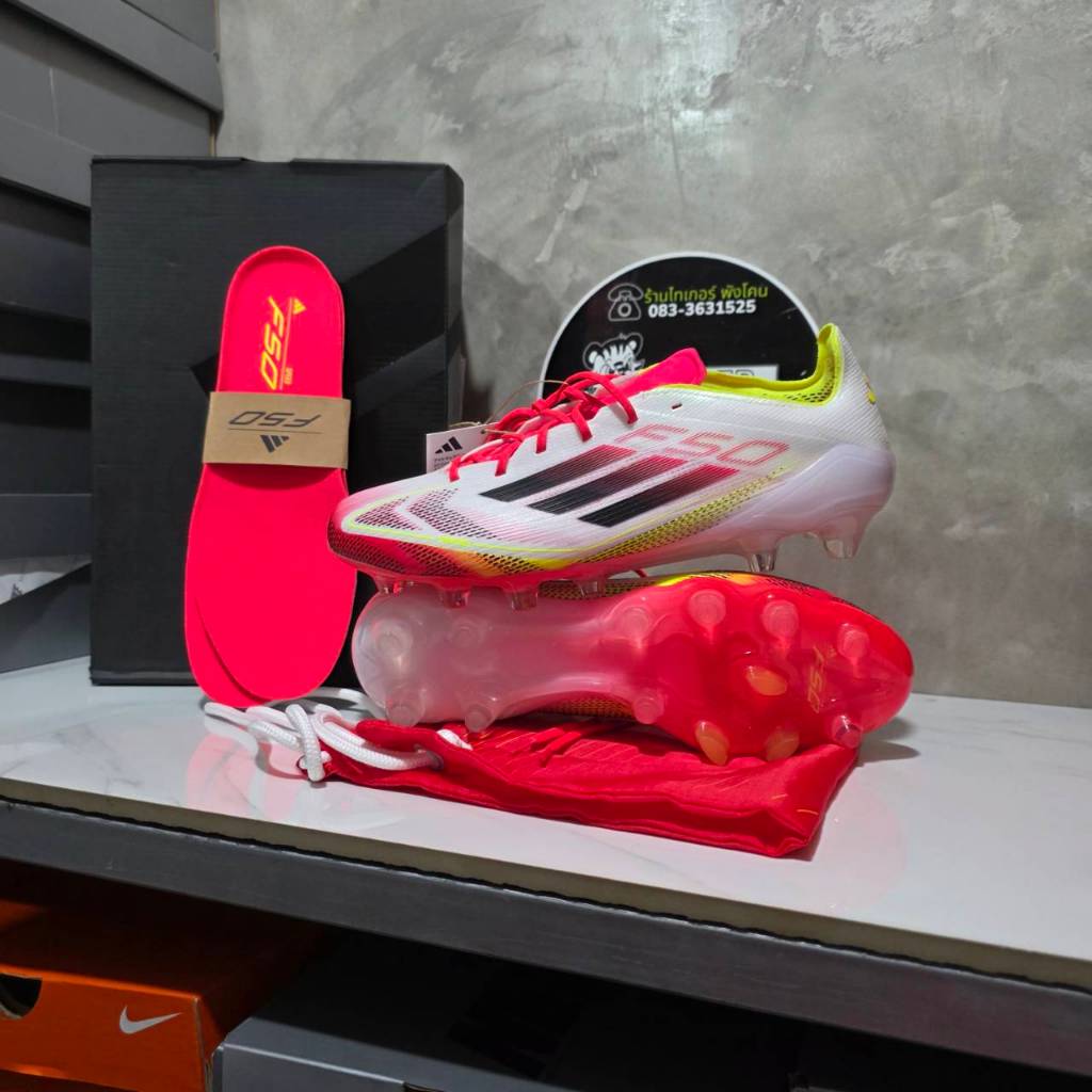 ตัวท็อปปุ่มผสม ADIDAS PURE VICTORY Adidas F50 Elite HG/AG รองเท้าฟุตบอล ตัวท็อปของแท้ มือ1