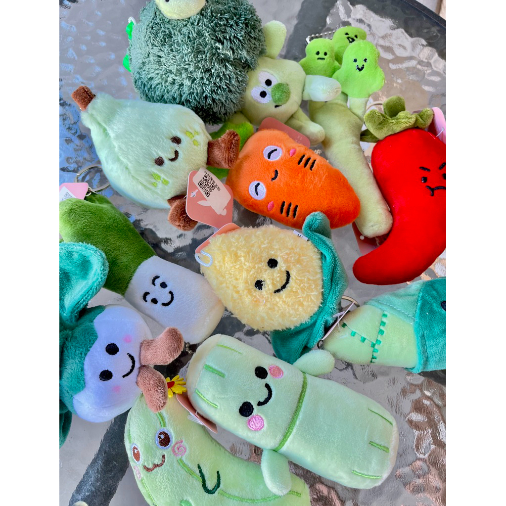[พร้อมส่ง] พวงกุญแจผัก ผลไม้สุดน่ารัก🍅🥬 จี้ตุ๊กตาผัก ผลไม้