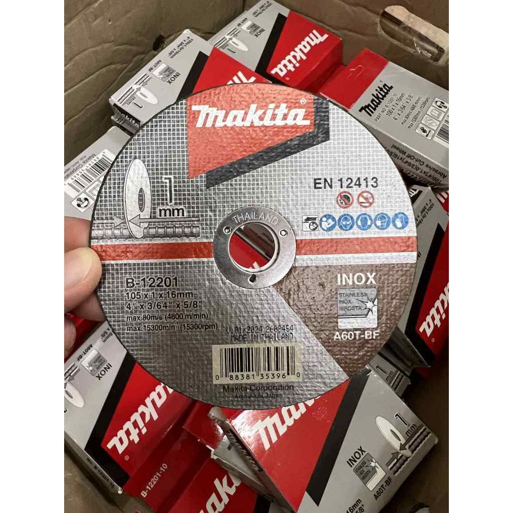 (กล่อง 10ใบ) ใบตัดเหล็ก 4 นิ้ว Makita บาง 1 มิล สีดำ มากีต้า – โปรปัง