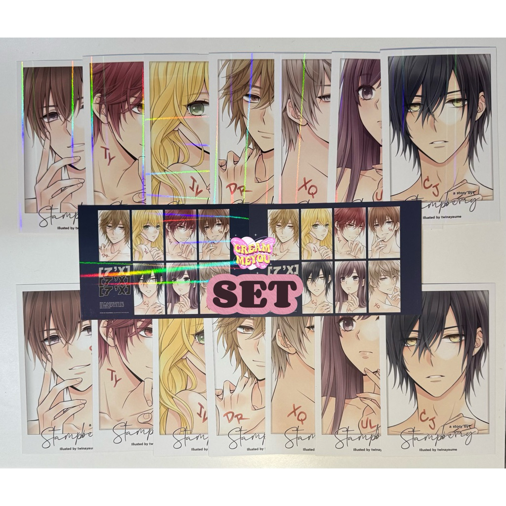 Set (8 ใบ) โปสการ์ด 7'X Sweetie edition Postcard พรีเมี่ยมแจ่มใส ที่คั่น ที่คั่นแจ่มใส ปกติ และ โฮโลแกรม Hologram