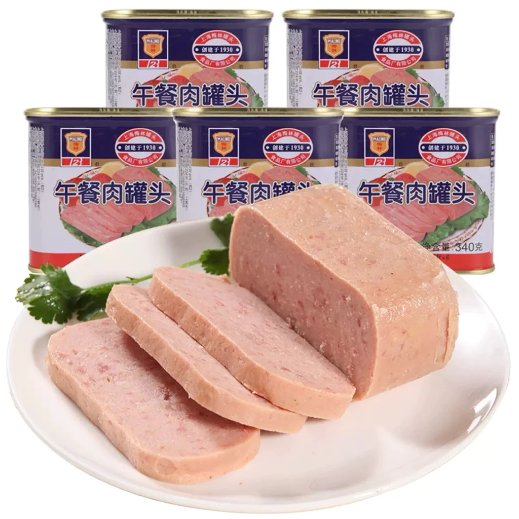แฮมหมูกระป๋อง (梅林午餐肉罐头) ขนาด 340g