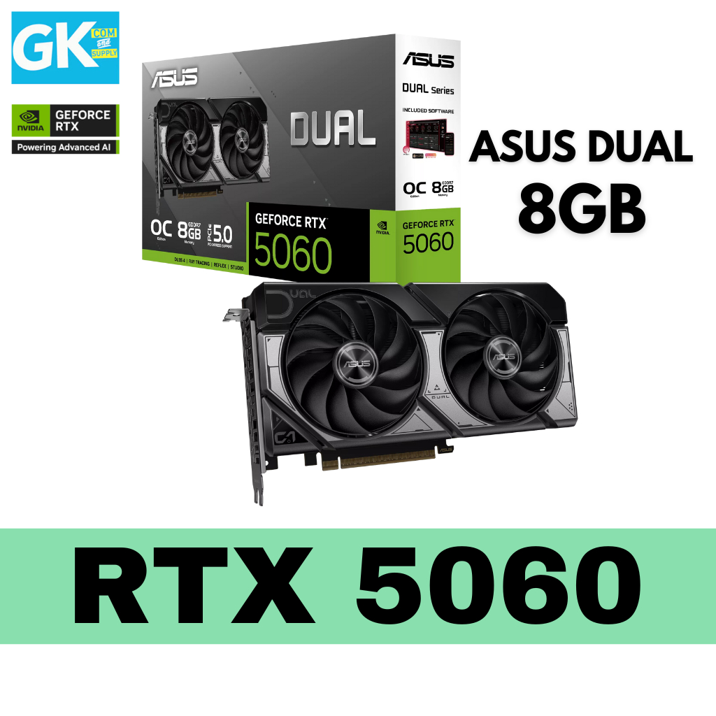 การ์ดจอ RTX5060 ASUS Dual GeForce RTX 5060 8GB