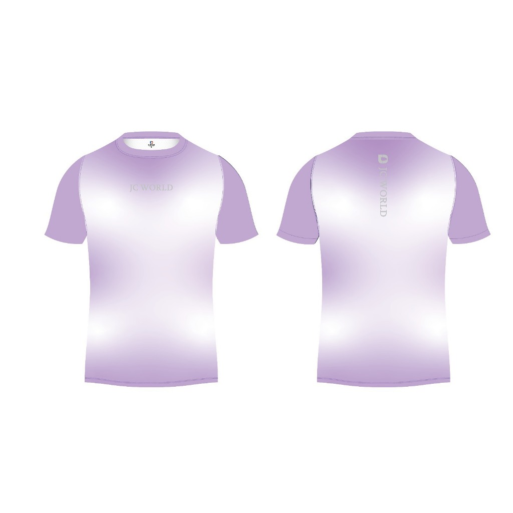 เสื้อกีฬาJC WORLD แขนสั้น บางเบาระบายอากาศ รีดกาวไร้ตะเข็บ