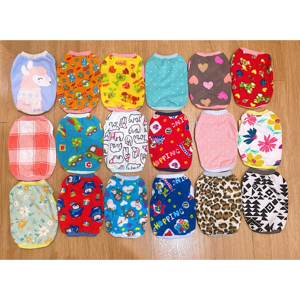 เสื้อหมา ผ้าสำลี เบอร์ 2มีหลายลาย