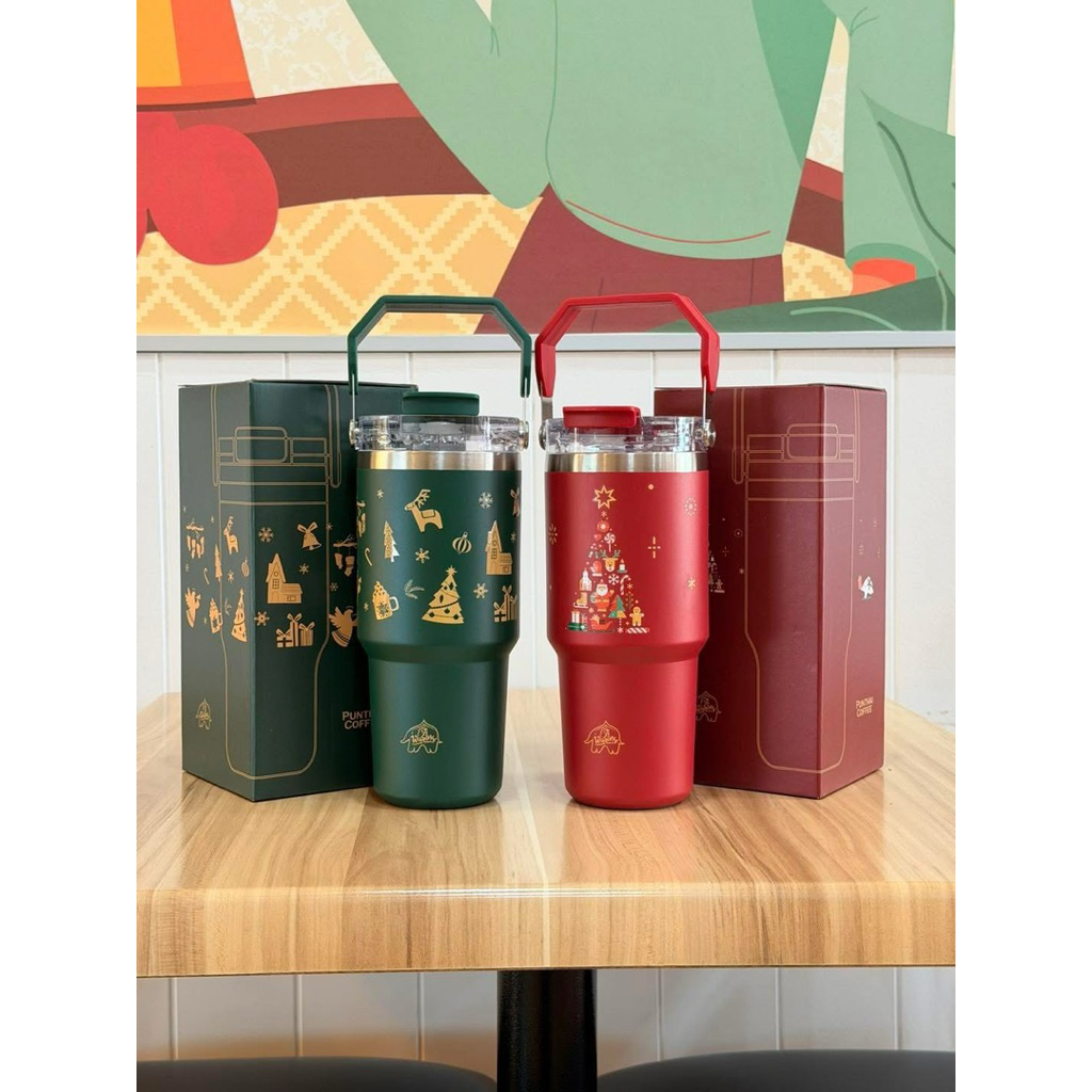 PunThai Coffee  แก้วคริสต์มาส & ปีใหม่  แก้ว NY26 Tumbler สินค้าพรีเมี่ยมกาแฟพันธุ์ไทย 2026