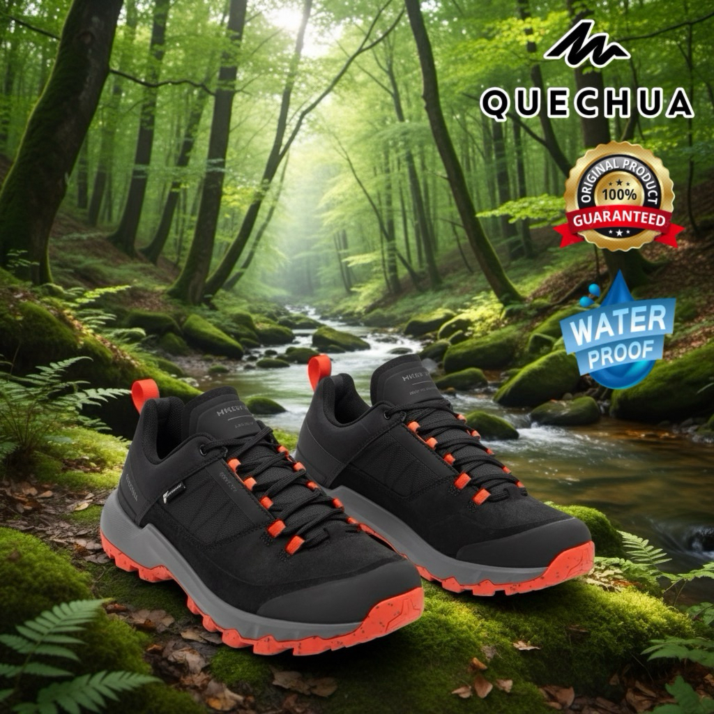 รองเท้าเดินป่ากันน้ำสำหรับผู้ชาย “มีไซส์ 40-46” รุ่น MH500 (สีดำ) QUECHUA
