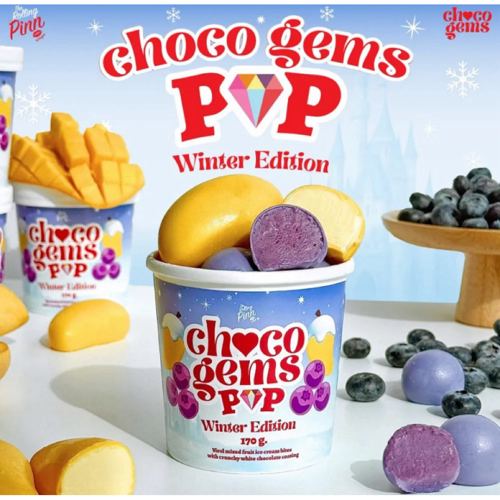 (หยุดปีใหม่27-4/12)รับหิ้ว✅Choco Gems Pop 💗 The rolling pinn ❄️ส่งได้ทุกจังหวัดผ่านรถขนส่งห้องเย็น