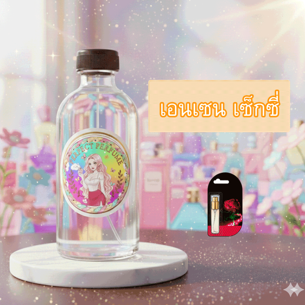 เอนเซน เซ็กซี่ น้ำหอมพร้อมใช้ ปริมาณ 125 ml. แถมฟรีขวดสเปร์ย 10 ml. 1 ขวด