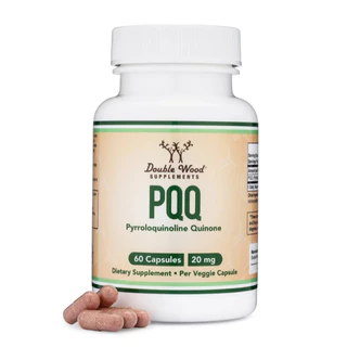 Double Wood PQQ Supplements 20mg.บรรจุ 60 แคปซูล พีคิคิว Pyrroloquinoline quinone ทานคู่ Q10