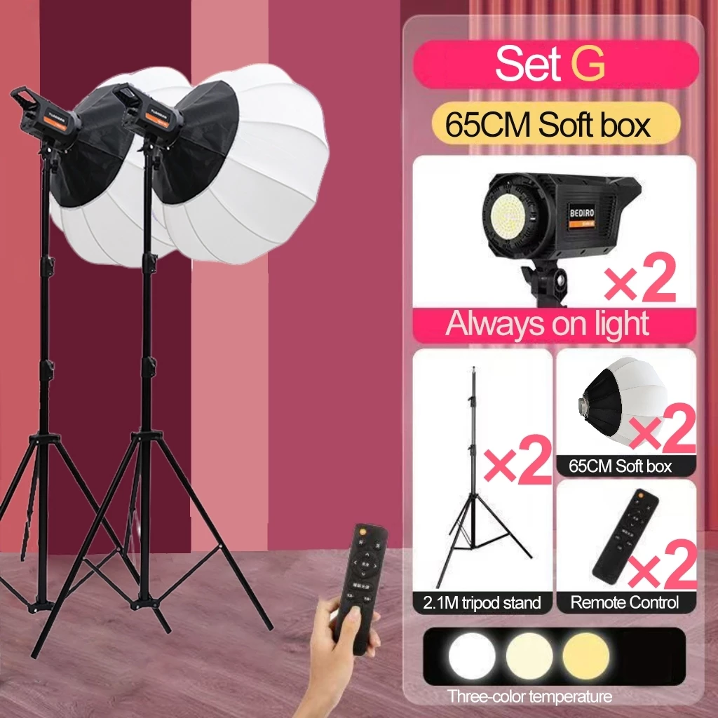 ไฟสตูดิโอ 500W ไฟต่อเนื่อง LED พร้อมหลอด Bowens Mount thumbnail 4