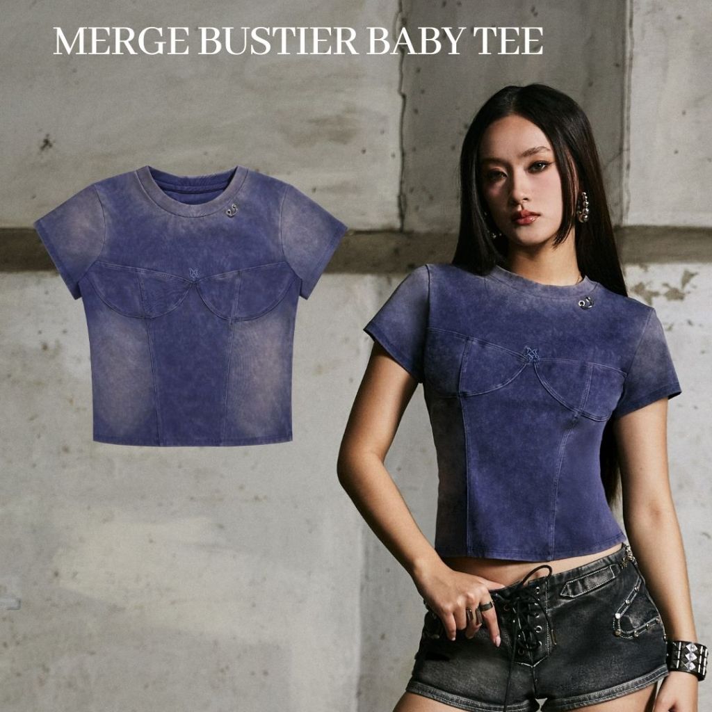 Merge Official - Merge Bustier Baby Tee (พร้อมส่ง)