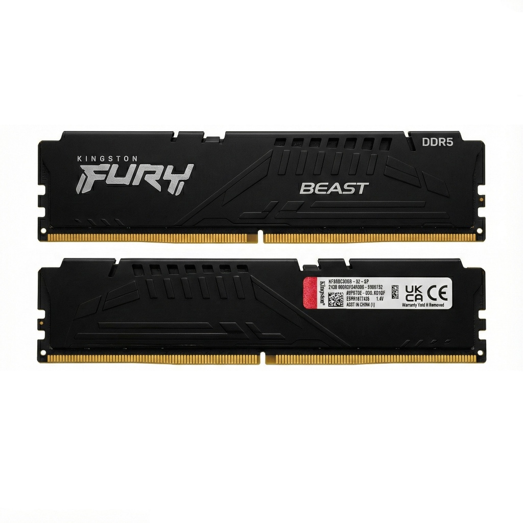 RAM DDR5 Kingston FURY Beast 64GB (32GBx2) Bus 5600MHz CL40 (KF556C40BBK2-64) แรมคู่ความจุโหด สภาพสว