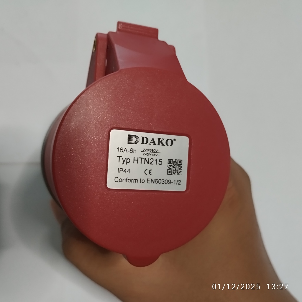 DAKO Power Plug รุ่น HTN215 16A 380V-415V 5Poles(3P+N+E) IP44 E@h6 เต้ารับกลางทาง
