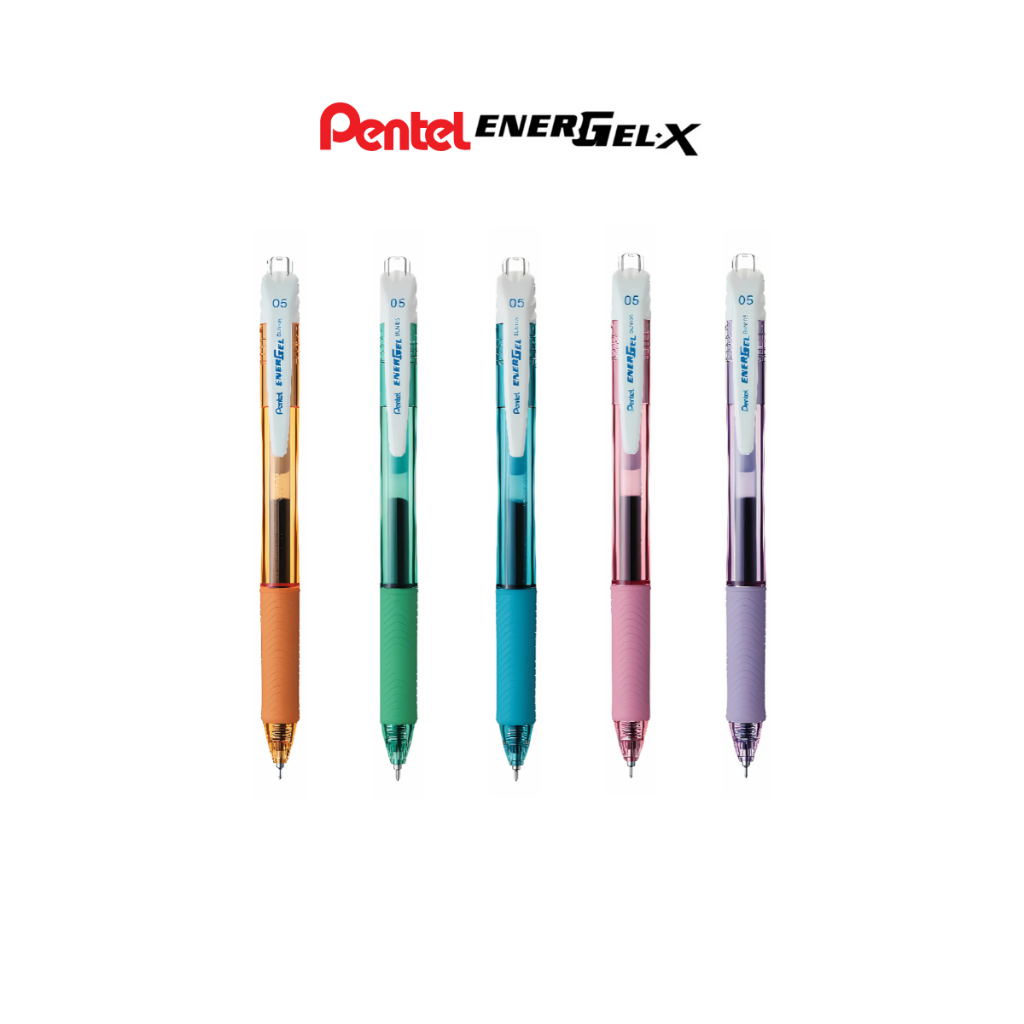 ปากกาเจล รุ่น BLN105 ENERGEL X ขนาด 0.5 มม. ด้ามใส หมึกน้ำเงิน Pentel / ด้าม