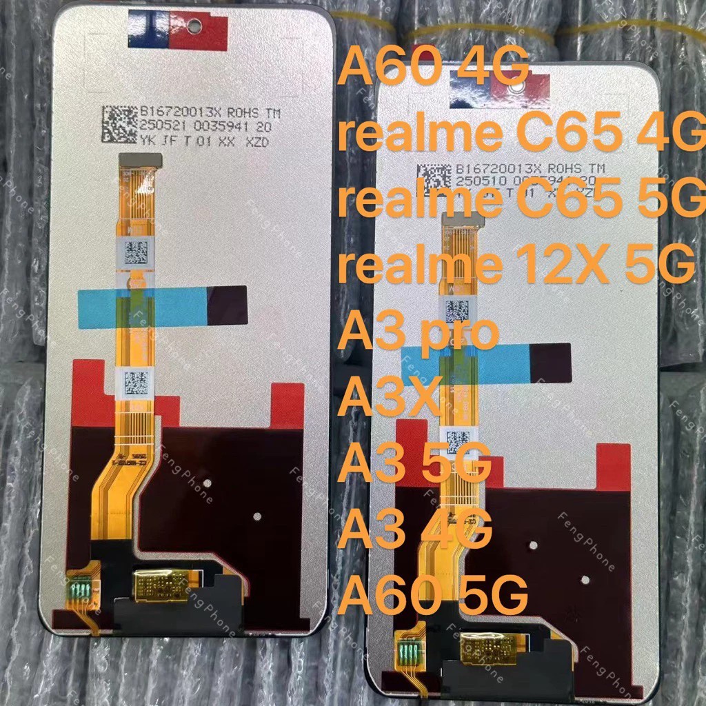 ชุดหน้าจอ For oppo A60 4G/realme C65 4G/realme C65 5G/realme 12X 5G/A3 Pro/A3X/A3 5G/A3 4G/A60 5G