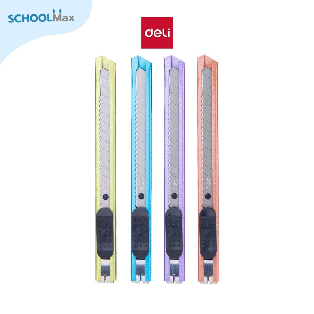 Deli คัตเตอร์เหล็ก 9 mm (คละสี) No.2066
