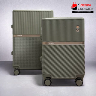 [แบรนด์แท้ มีศูนย์บริการ] DENPA Luggagae กระเป๋าเดินทาง รุ่น Aluminum ระบบล็อค TSA วัสดุ PC 100%