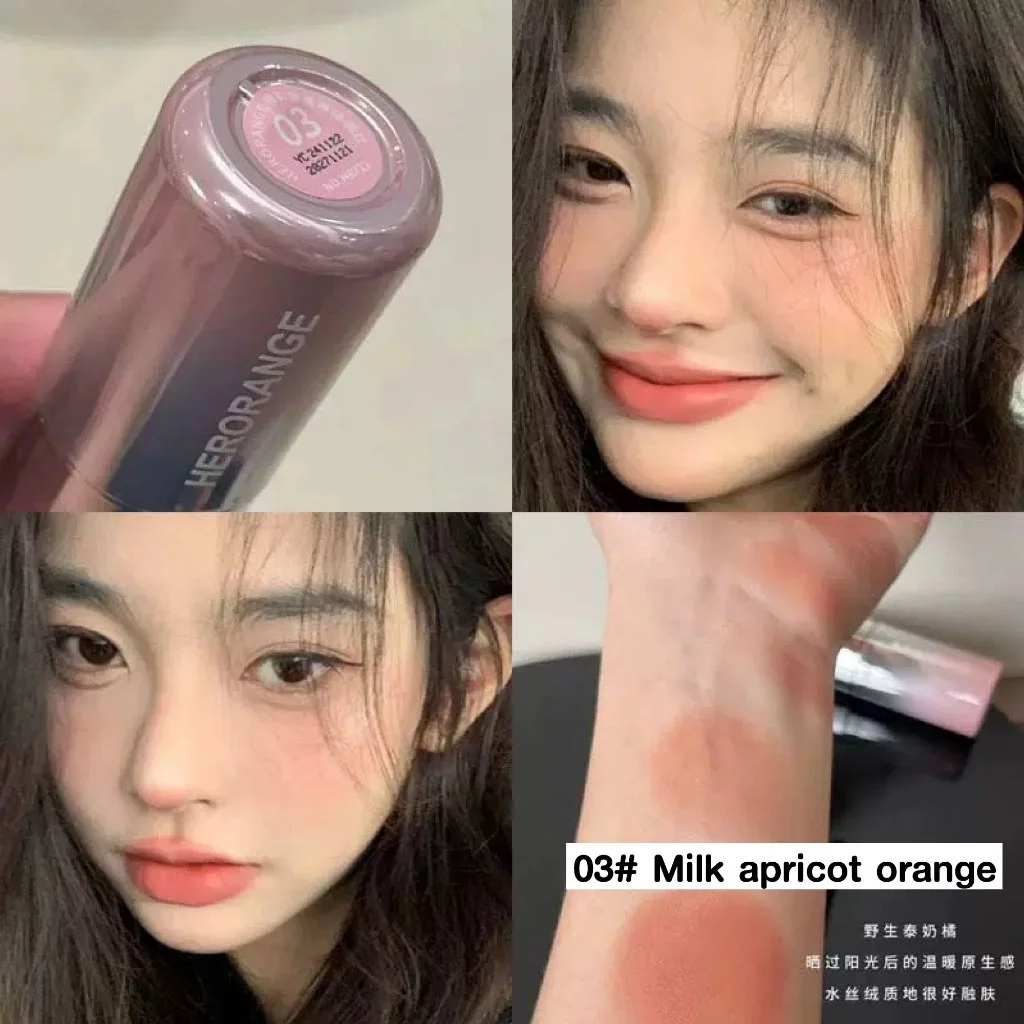 HERORANGE Liquid Blush Stick หัวฟองน้ำ กันน้ำ ติดทน thumbnail 7