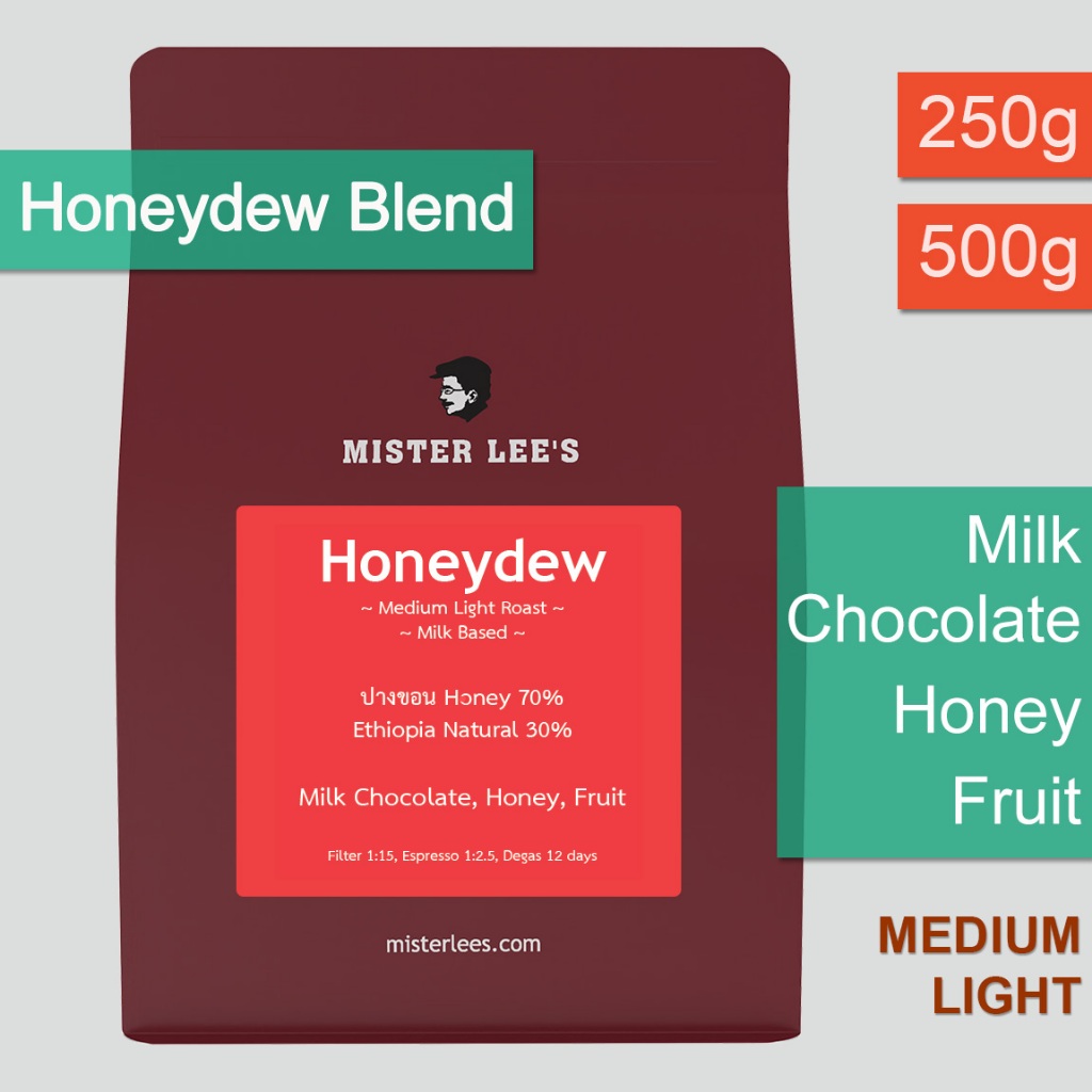 Honeydew Blend เมล็ดกาแฟคั่วกลางอ่อนฮันนี่ดิวเบลนด์