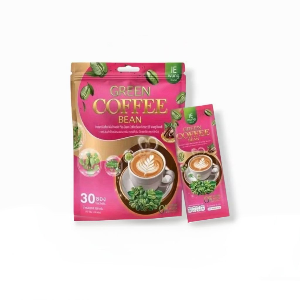 กาแฟอีหวึ่ง IE wung Green Coffee Bean1 ห่อ มี30 ซอง