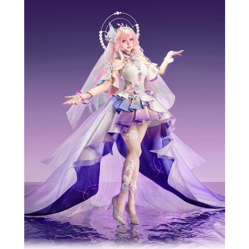 Cyrene SP Cosplay Costume Game Honkai: Star Rail Women Cute Dress Cyrene Costume Halo Cosplay Mental
