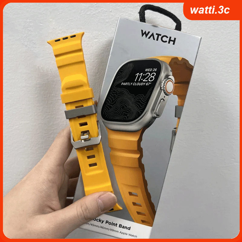 สายนาฬิกาซิลิโคน Nomad สำหรับ Apple Watch Series 10 46 มม. 49 มม. 45 มม. สำหรับ iWatch 41 44 40 38 4