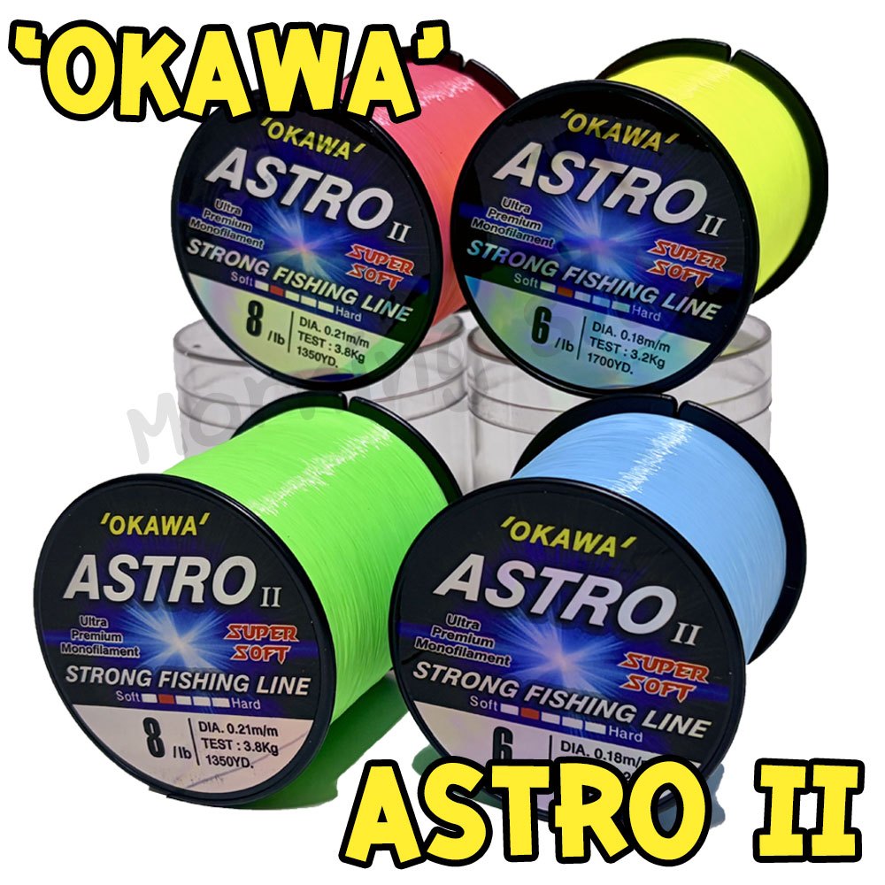 [ส่งฟรี] สายเอ็น เอ็นโหลด OKAWA ASTRO ll 1/8 ม้วนใหญ่ คุณภาพสูง เหนียวนุ่ม จมน้ำไว