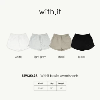 Withit basic sweatshorts กางเกงวอร์มขาสั้น - BTW35698