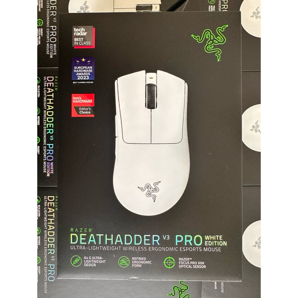 เมาส์ Razer DeathAdder V3 Pro white edition