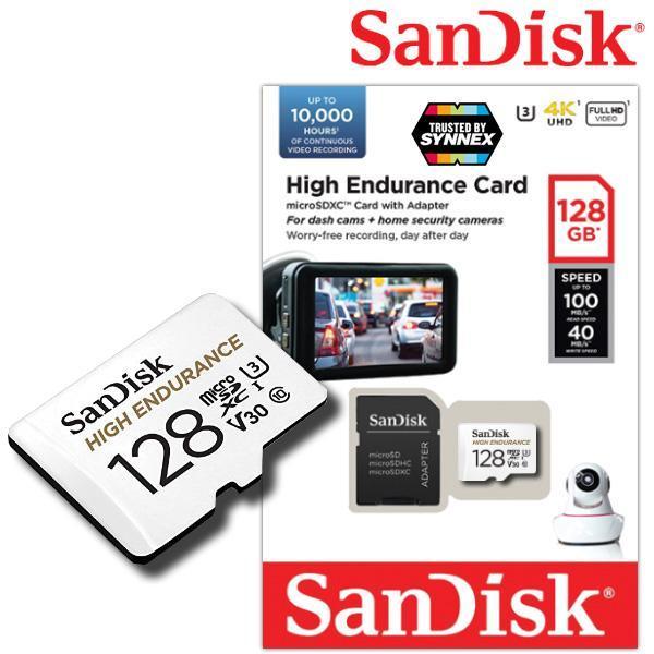 128GB SANDISK Micro SD Card HIGH ENDURANCE Class 10 U3 V30 Read 100MB/s Write 40MB/s ไมโครเอสดีการ์ด