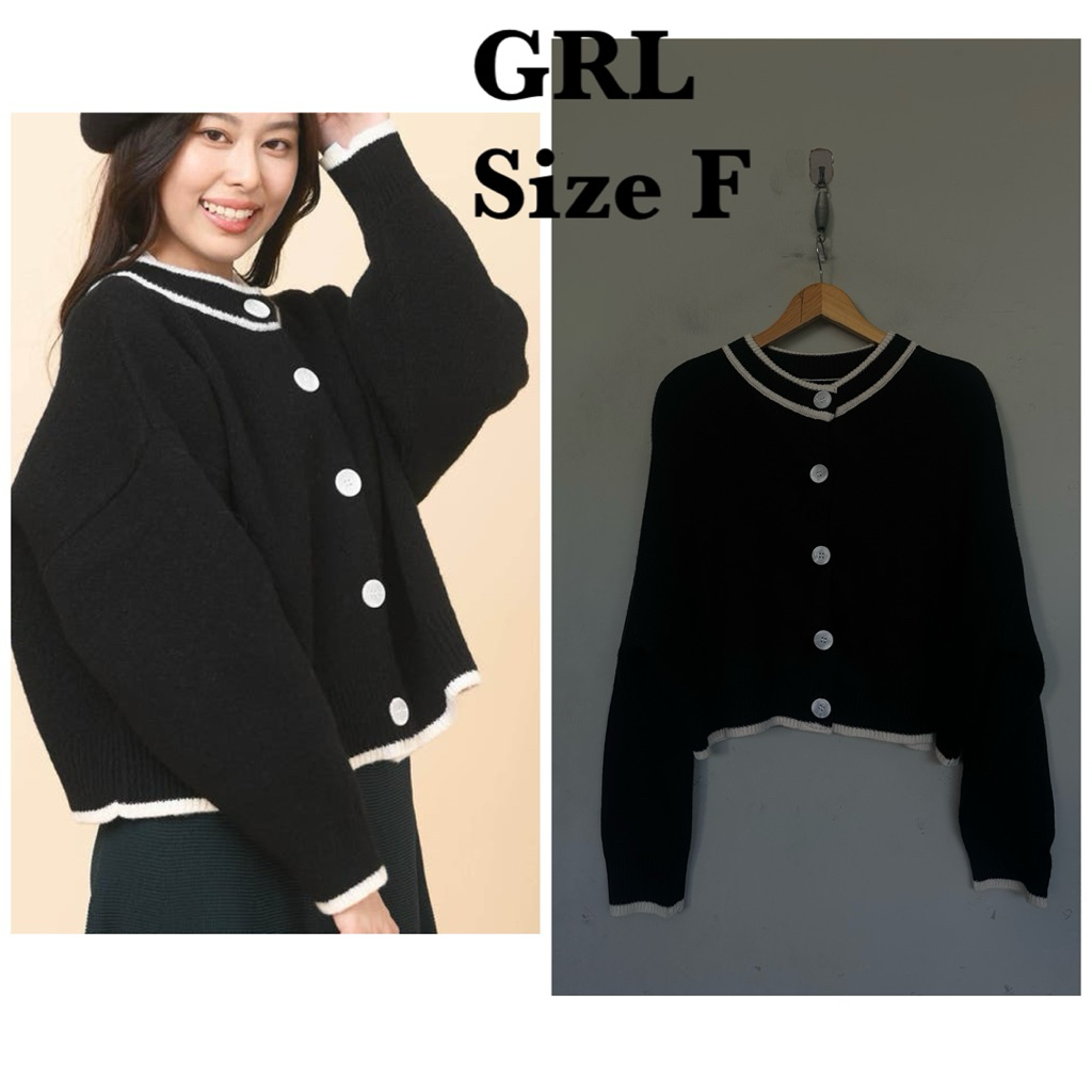 GRL เสื้อคาร์ดิแกน มือสองของแท้