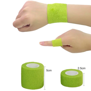 (1pcs）ผ้าพันแผล เทปผ้ายืดหยุ่น เทปพันออกกำลังกาย ผ้าล็อค แบบมีกาวในตัว สำหรับเล่นกีฬา