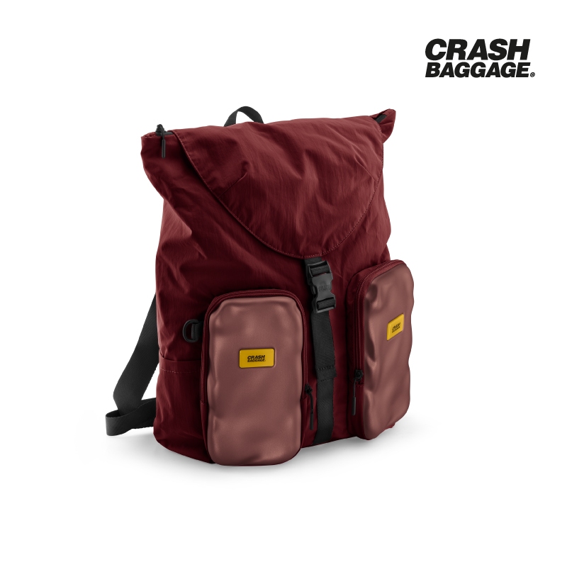 CRASH BAGGAGE กระเป๋าสะพายข้าง รุ่น SOFT RUCKSACK 2.0 สีไวน์
