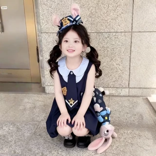 1-9 ปี ชุดเดรสสาว กระต่ายน้อย ชุดเดรส กระโปรงแฟชั่นทรงบอลลูน เดรสแขนกุดเด็กผู้หญิง ชุดเดรสเด็กผู้หญิงน่ารักๆ