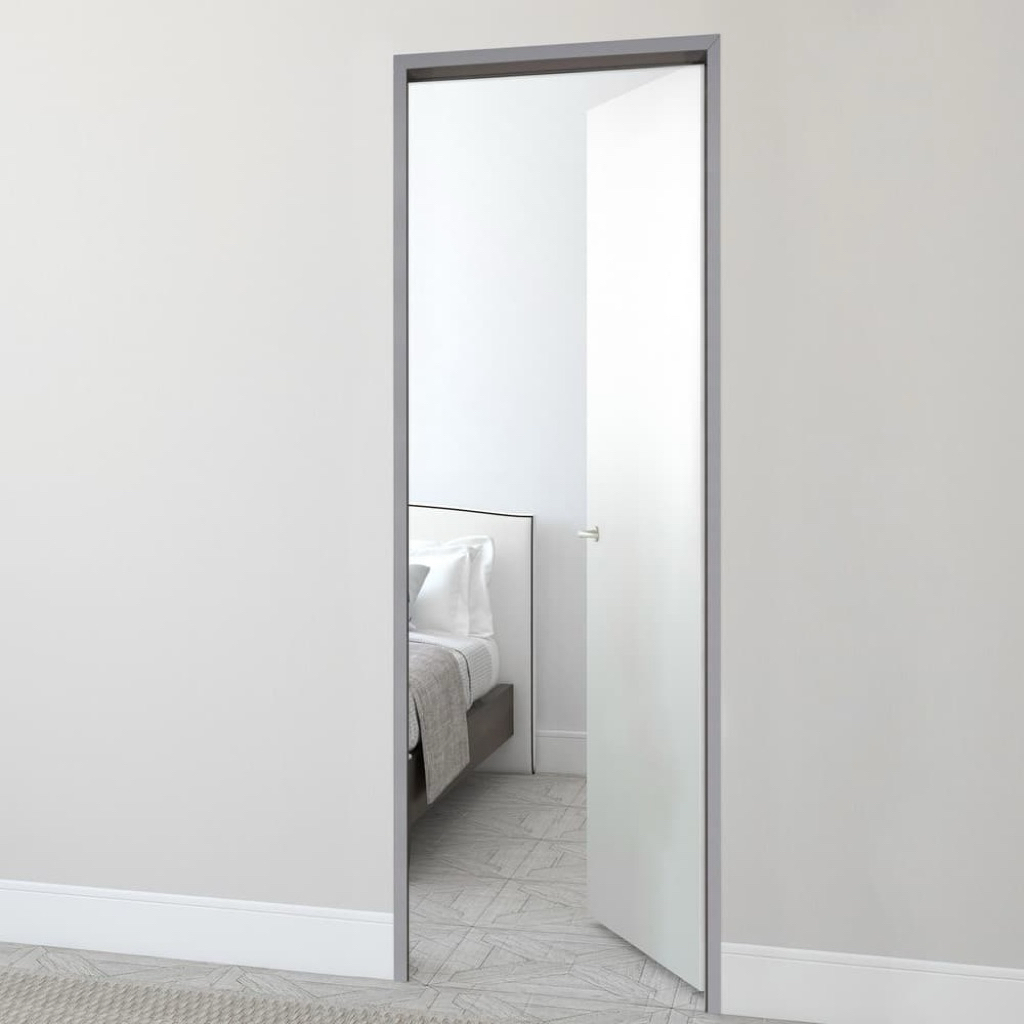 วงกบประตู WPC GREEN PLASTWOODS รุ่นSS 2”x4” ทนแดด ทนน้ำ กันปลวก ติดตั้งง่าย ขนาด80x200ซม สีเทา แบบติดเปียก