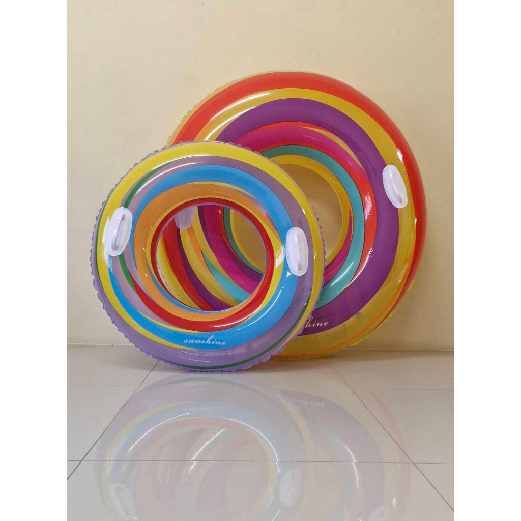 ห่วงยางเป่าลมคัลเลอร์ฟูล (มีมือจับ) SY-A2133