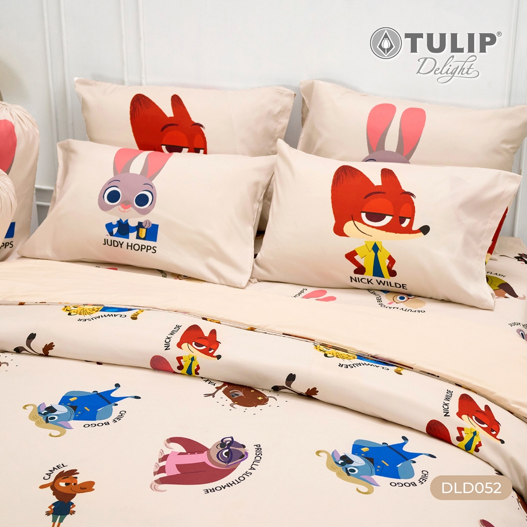 TULIP Delight ซูโทเปีย Zootopia DLD052 ลิขสิทธิ์แท้ดิสนีย์ ชุดผ้าปูที่นอน ผ้าห่มนวม พิมพ์ดิจิตอล