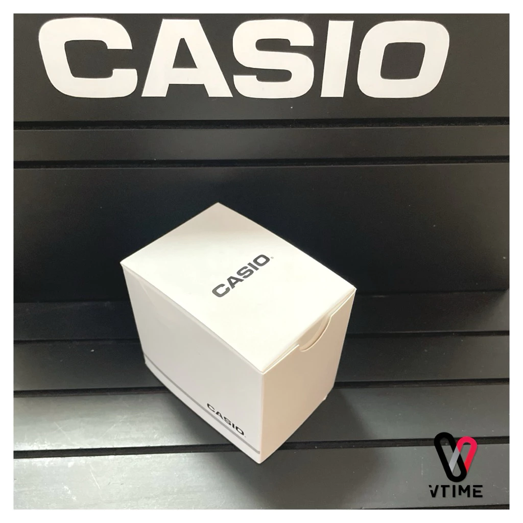 กล่องนาฬิกา CASIO สีขาว กล่องกระดาษมันเงา
