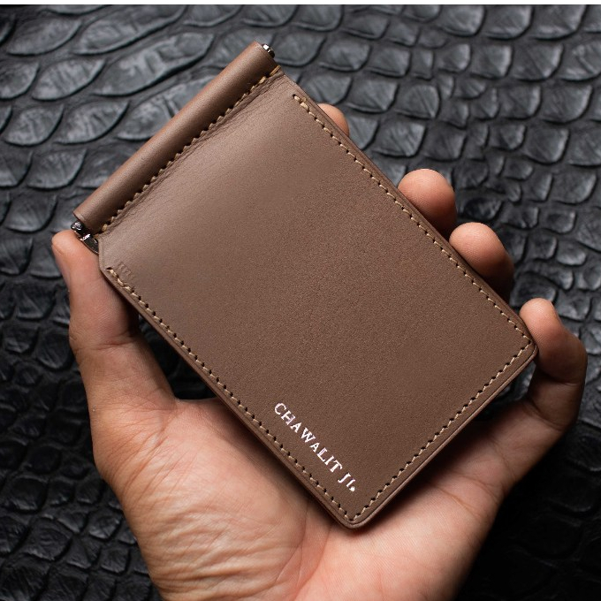 MONEY CLIP WALLET หนังแท้ กระเป๋าสตางค์คลิปหนีบแบงค์ กระเป๋าสตางค์หนังแท้ สลักชื่อฟรี ราคา ถูกที่สุด ดีลบีเคเค แกลเลอรีภาพที่ 7