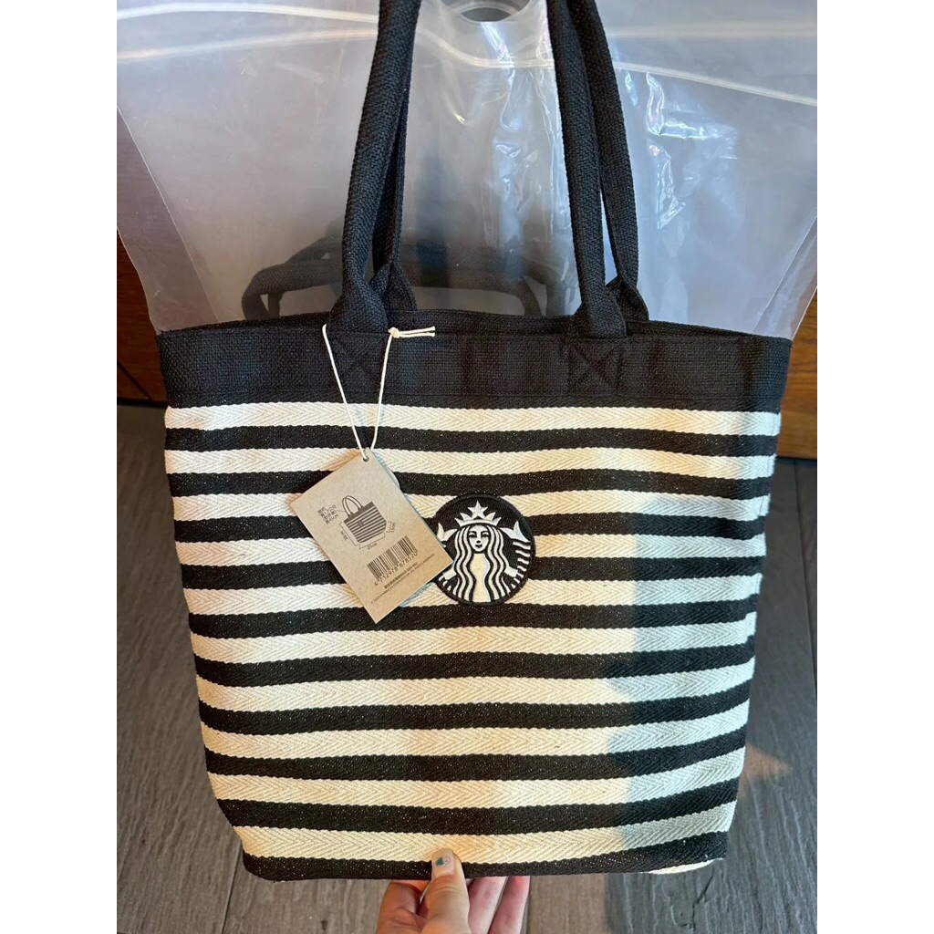 Starbucks Two-Tone Tote Bag กระเป๋าผ้าแคนวาส