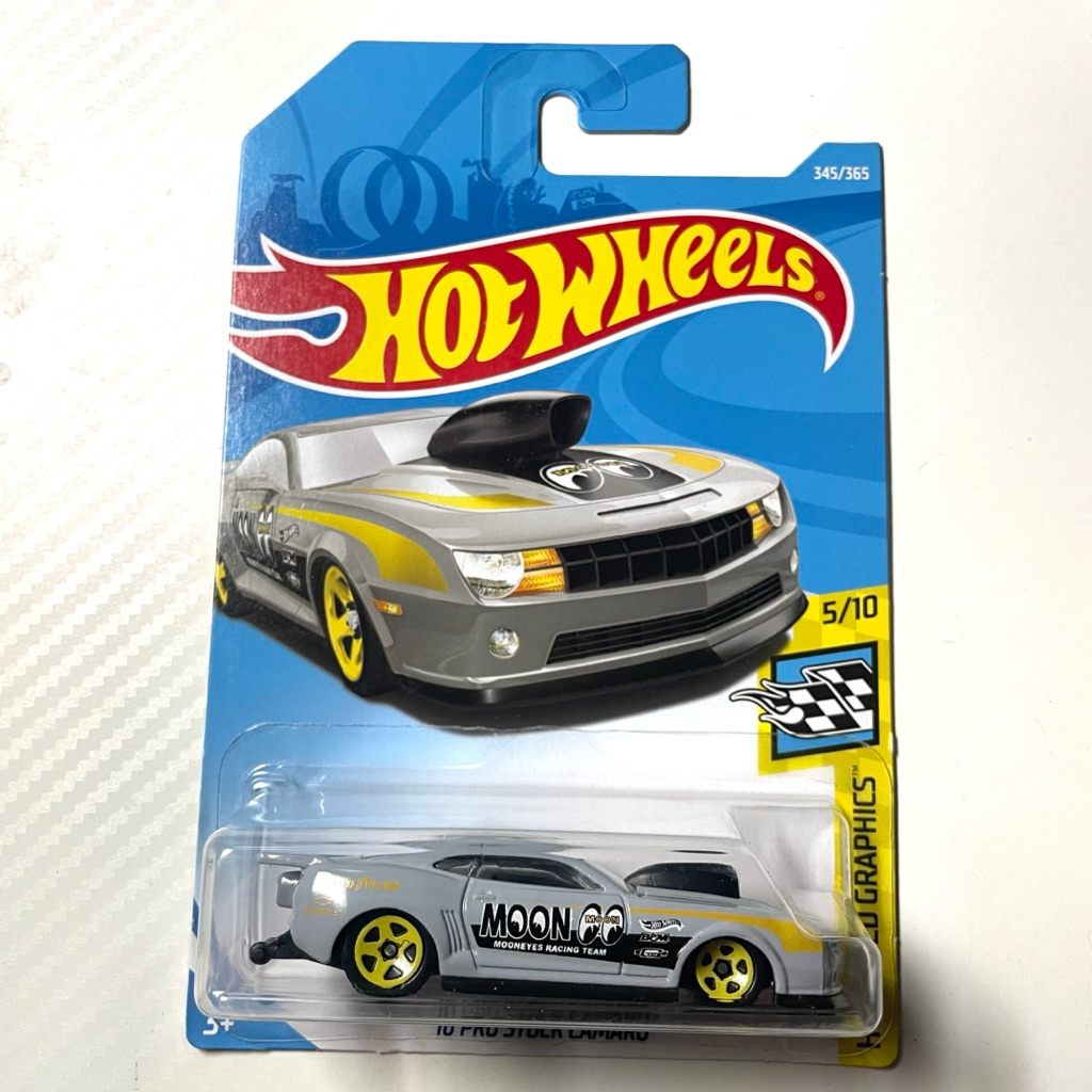 Hot Wheels 10 PRO STOCK CAMARO⚪️🟡MOONEYE